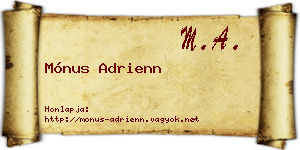 Mónus Adrienn névjegykártya