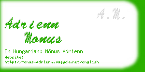 adrienn monus business card