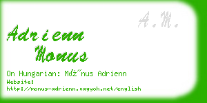 adrienn monus business card